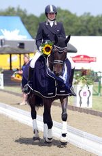 Lucy Pincus and Don Calisto - Winners of the 2014 CDI Junior Team Test at Hickstead